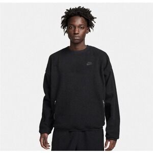 NEW Nike Fleece Sweatshirt Sherpa Crewneck Zip Pockets Men's XLarge FB8378-010